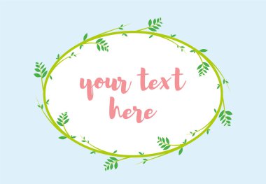 Örnek metin ile çiçek süsleme resim kenarlığı