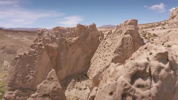 Luchtfoto bij Inca Canyon - Bolivia. — Stockvideo