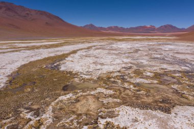 Bolivya 'nın güneyinde Polques kaplıcalarında hava çekimi.