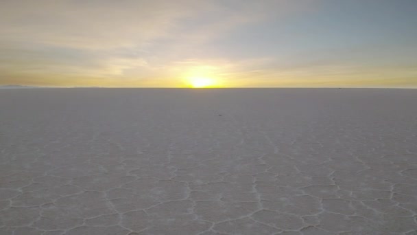 Isola aerea Incahuasi sul salar di Uyuni. Sud della Bolivia . — Video Stock