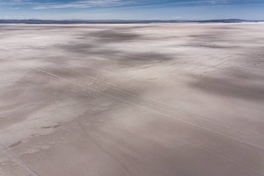 Sabah Gigapan 360 Uyuni sistemi üzerinde panoramik. Bolivya 'nın güneyi. 