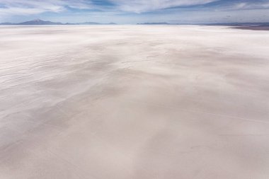 Sabah Gigapan 360 Uyuni sistemi üzerinde panoramik. Bolivya 'nın güneyi. 