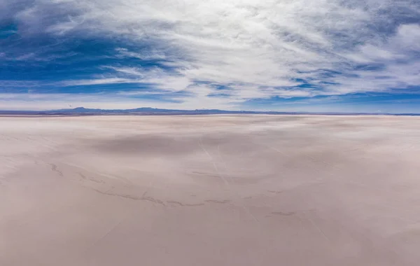 Mañana aérea Gigapan 360 panorámica sobre el salar Uyuni. Sur de Bolivia . — Foto de Stock