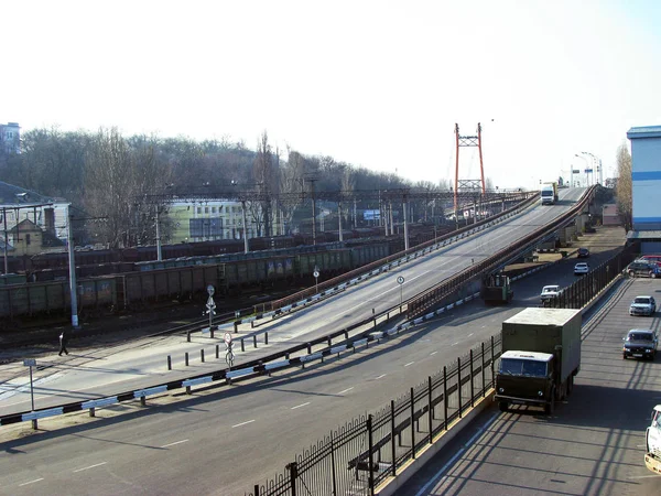Обмін Трафіком Міст Естакада Сталеві Конструкції — стокове фото
