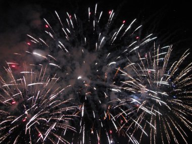 Havai fişek, selamlama, renkli ışıklar bir patlama, arka planlar için