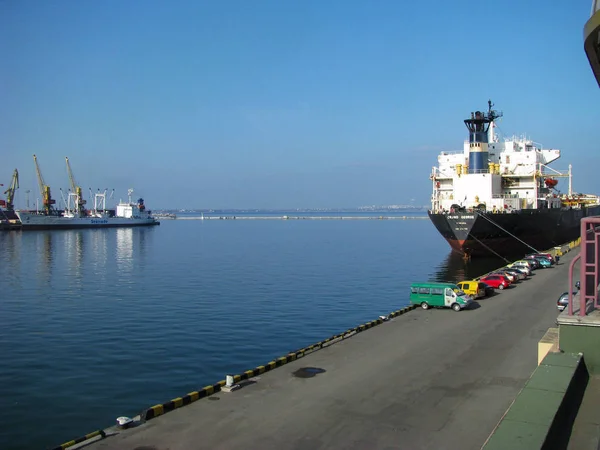 Ukrajina Oděsa Přístav Pro Námořní Obchod Molo Sea Port Nákladní — Stock fotografie