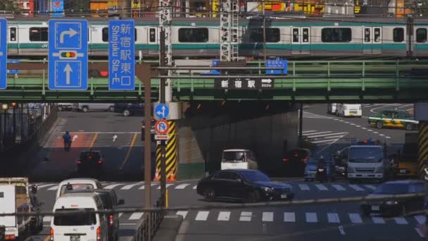 Синдзюку Токио Япония Апреля 2018 Фактическое Описание Видео Контента Город — стоковое видео