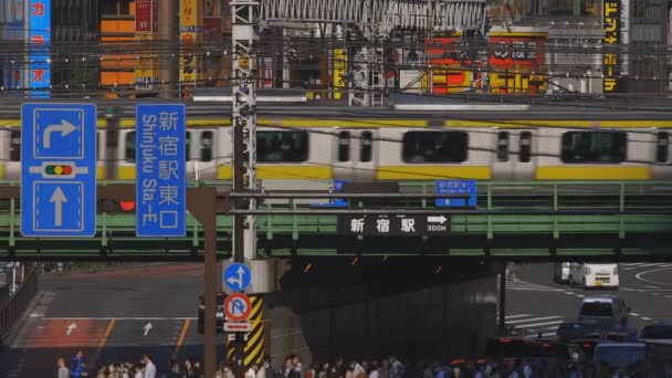 2018年4月20日 视频内容的事实描述 它在东京的一个城市位置 摄像头 Eos Mark4 — 图库视频影像