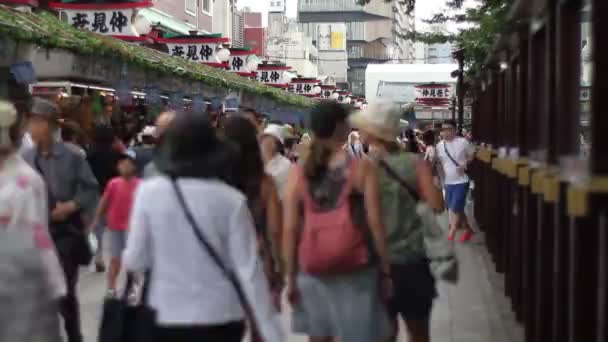 Asakusa Tokio Lipca 2017 Jego Tradycyjnych Lokalizacji Tokio Upływ Czasu — Wideo stockowe