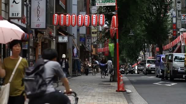 Kagurazaka Tokio Japón Julio 2017 Una Ubicación Céntrica Tokio Cámara — Vídeo de stock