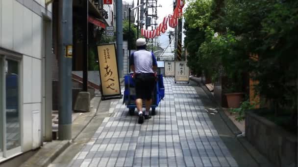 Kagurazaka Tokyo Giappone Luglio 2017 Trova Nel Centro Tokyo Macchina — Video Stock