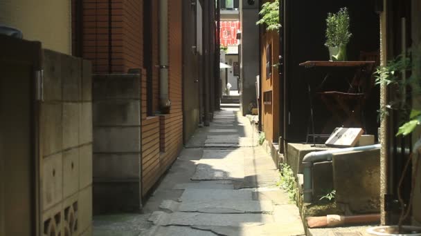 Kagurazaka Tokyo Japan Juli 2017 Ist Eine Innenstadtlage Tokyo Kamera — Stockvideo