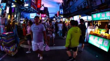 Daan bölgesi, Taipei/Tayvan - 7 Temmuz 2018: Onun Tayvan geleneksel bir konumda. zaman atlamalı. fotoğraf makinesi: Canon Eos 5d mark4