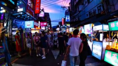 Daan bölgesi, Taipei/Tayvan - 7 Temmuz 2018: Onun Tayvan geleneksel bir konumda. zaman atlamalı. fotoğraf makinesi: Canon Eos 5d mark4