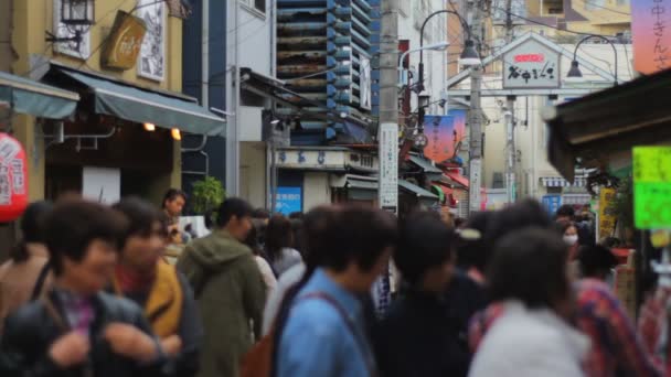 Yanakaginza 2017年11月11日 它在东京的市中心位置 摄像头 Eos — 图库视频影像