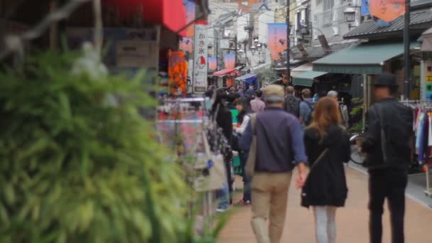 Yanakaginza Tokyo Japonsko Listopad 2017 Jeho Centrální Polohu Tokiu Fotoaparát — Stock video