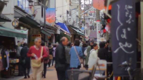 Yanakaginza Tokio Japón Noviembre 2017 Una Ubicación Céntrica Tokio Cámara — Vídeo de stock