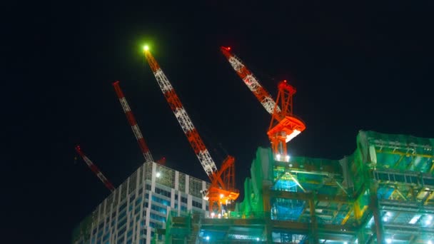 Shibuya Tokyo Japan Juni 2018 Zijn Een Kraan Tokio Time — Stockvideo