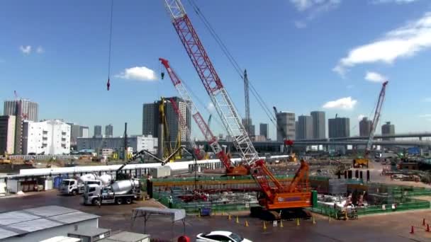 Ariake Tokyo Japan Mai 2017 Befindet Sich Aufbau Tokyo Zeitraffer — Stockvideo