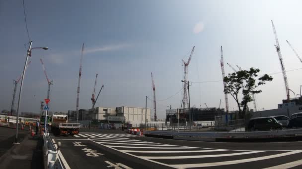 Distrito Koutou Tóquio Japão Julho 2018 Uma Construção Tóquio Lapso — Vídeo de Stock