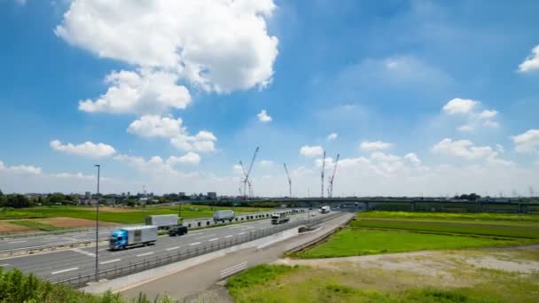 Sakadonishi Saitama Japón Agosto 2018 Una Carretera Sakadonishi Saitama Japón — Vídeo de stock