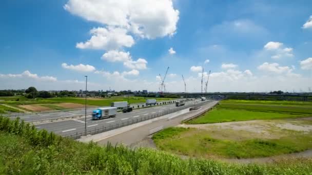 Sakadonishi Saitama Japón Agosto 2018 Una Carretera Sakadonishi Saitama Japón — Vídeo de stock