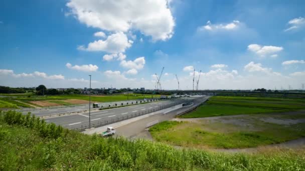 Saitamasei 2018年8月29日 它是日本 Sakadonishi Saitama 的一条高速公路 时间推移 Eos 标记4 — 图库视频影像