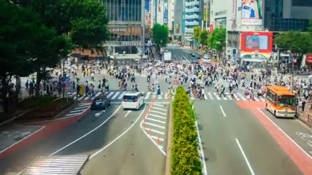 Shibuya Tokyo Japonya Ağustos 2018 Onun Tokyo Şehir Konum Zaman — Stok video