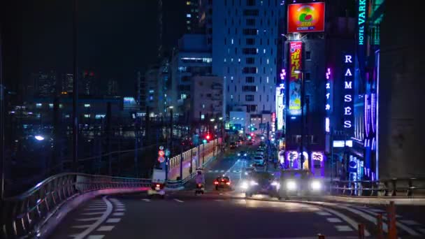 日本东京池袋 2018年8月18日 位于东京的城市 时间推移 Eos 标记4 — 图库视频影像