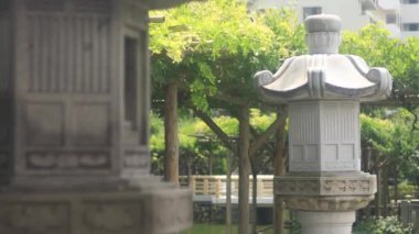 Kameido, Tokyo/Japonya - 5 Ağustos 2018: Geleneksel konumunda Tokyo Japon tapınak. fotoğraf makinesi: Canon Eos 5d mark4