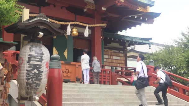 Kameido Tokyo Japon Août 2018 Son Emplacement Traditionnel Sanctuaire Japonais — Video