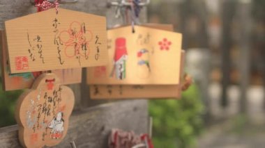 Kameido, Tokyo/Japonya - 5 Ağustos 2018: Onun bir adak tablet vasıl Tokyo Japon tapınak. fotoğraf makinesi: Canon Eos 5d mark4