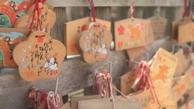 Kameido, Tokyo/Japonya - 21 Ağustos 2018: Onun bir adak tablet vasıl Tokyo Japon tapınak. fotoğraf makinesi: Canon Eos 5d mark4