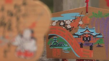 Kameido, Tokyo/Japonya - 21 Ağustos 2018: Onun bir adak tablet vasıl Tokyo Japon tapınak. fotoğraf makinesi: Canon Eos 5d mark4