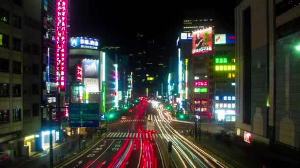 Shinjuku Tóquio Japão Janeiro 2018 Local Cidade Noite Tóquio Lapso — Vídeo de Stock