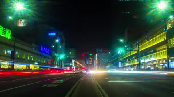 Σιντζούκου Τόκιο Ιαπωνία 11Η Ιανουαρίου 2018 Ένα Της Πόλης Νύχτα — Αρχείο Βίντεο