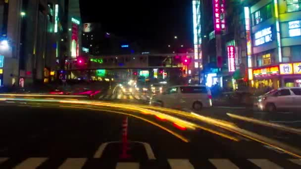 Shinjuku Tóquio Japão Janeiro 2018 Local Cidade Noite Tóquio Lapso — Vídeo de Stock