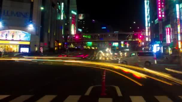 Shinjuku Tóquio Japão Janeiro 2018 Local Cidade Noite Tóquio Lapso — Vídeo de Stock