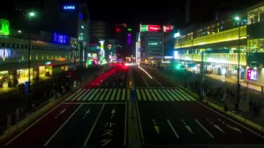 Shinjuku, Tokyo/Japonya - 11th Ocak 2018: Onun Tokyo gece şehir konum. zaman atlamalı. fotoğraf makinesi: Canon Eos 5d mark4