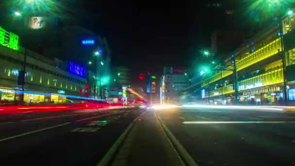 Shinjuku Tóquio Japão Janeiro 2018 Local Cidade Noite Tóquio Lapso — Vídeo de Stock