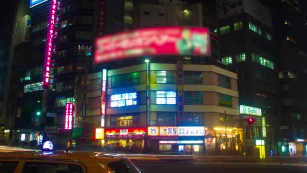 Shinjuku Tóquio Japão Janeiro 2018 Local Cidade Noite Tóquio Lapso — Vídeo de Stock