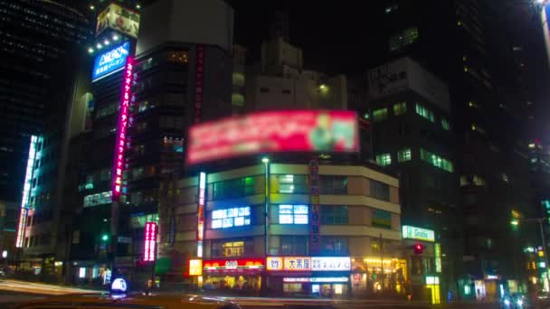 Shinjuku Tóquio Japão Janeiro 2018 Local Cidade Noite Tóquio Lapso — Vídeo de Stock