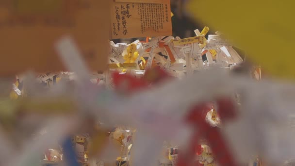 Asakusa Tóquio Japão Julho 2018 Oráculo Santuário Japonês Asakusa Tokyo — Vídeo de Stock