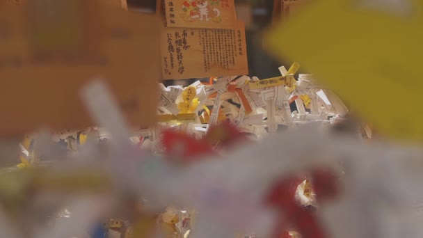 Asakusa Tokyo Japan Juli 15Th 2018 Dess Oracle Japanska Shrine — Stockvideo