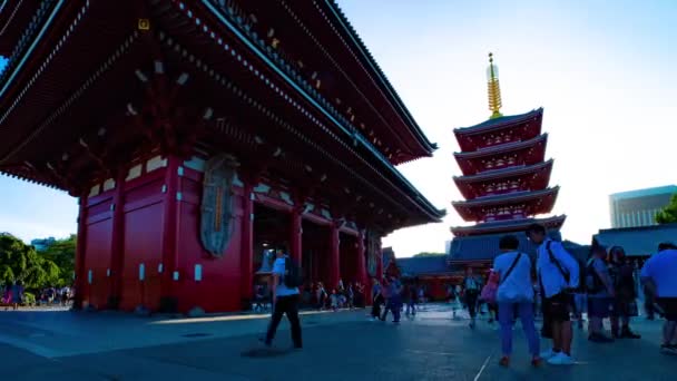 Asakusa Τόκιο Ιαπωνίας Αύγουστος 2018 Την Πύλη Στο Ιαπωνικό Ιερό — Αρχείο Βίντεο