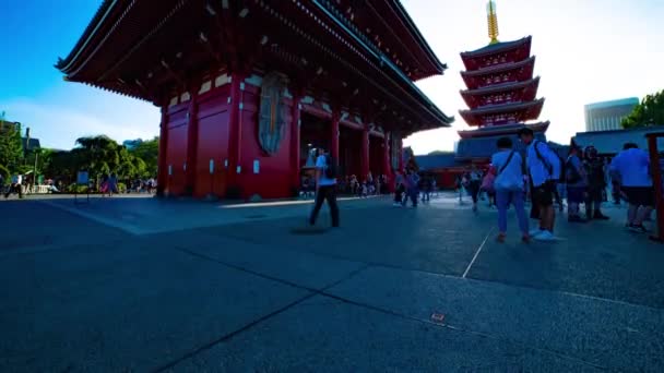 Asakusa Tokyo Japan Augusti 18Th 2018 Dess Huvudporten Japanska Shrine — Stockvideo