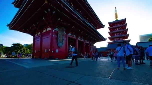 Asakusa Tokyo Japan Augusti 18Th 2018 Dess Huvudporten Japanska Shrine — Stockvideo