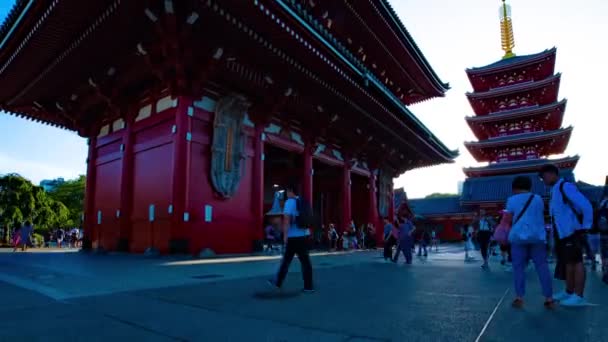 Asakusa Tokió Japán Augusztus 2018 Főkapu Tokió Japán Szentély Idő — Stock videók