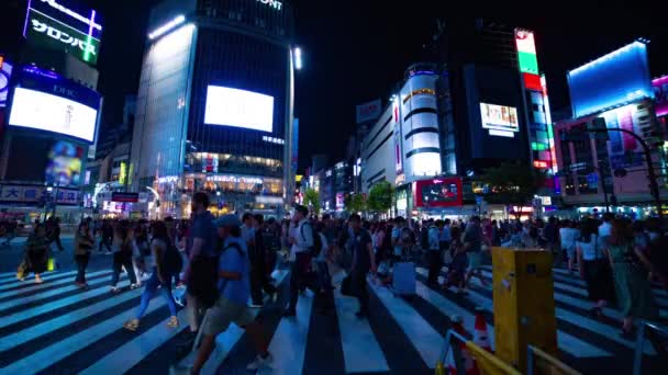 Shibuya Tokio Japón Julio 2018 Una Ciudad Ubicada Tokio Lapso — Vídeos de Stock