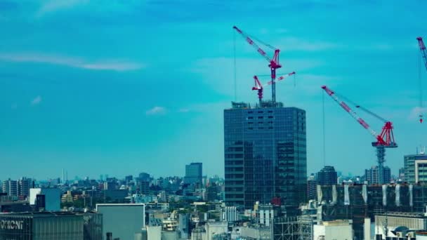 Сібуя Токіо Японія 2018 Серпня Його Крана Стадії Будівництва Сібуя — стокове відео
